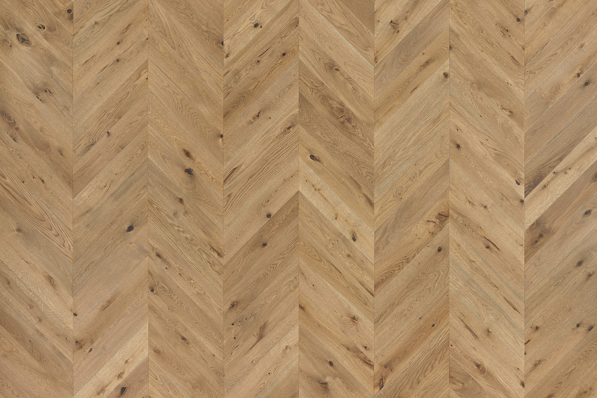 PARKET TGP 1L HRAST CHEVRON 45 CHAMPAGNE SIVO BEIGE COUNTRY MAT LAK ČETKAN 4Vm T&G