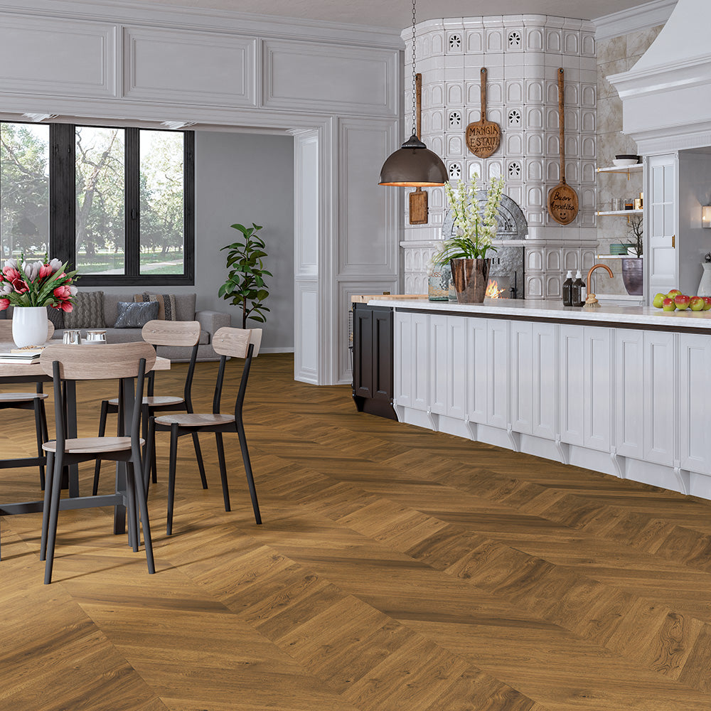 PARKET TGP 1L HRAST CHEVRON 45 LORRAINE NATURAL COGNAC MAT LAK ČETKAN 4Vm T&G